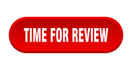 time for review button. time for review rounded red sign. time for review