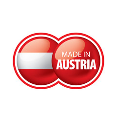 Austria flag, vector illustration on a white background