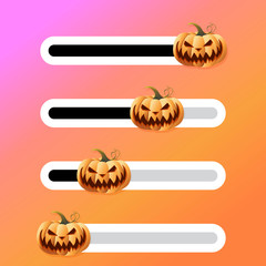 Halloween slider with horror pumpkin for social network story