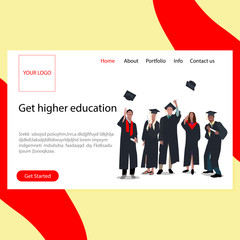 Get highter education landing page