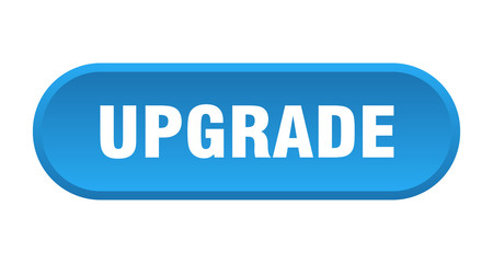 upgrade button. upgrade rounded blue sign. upgrade