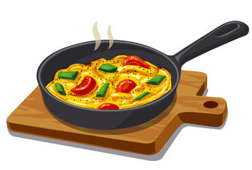 omelette with tomatoes