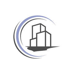 Fototapeta premium Modern creative idea of building logo design vector illustration