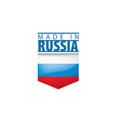 Russia flag, vector illustration on a white background