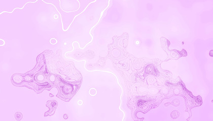 Abstraction from the beautiful purple watercolor droplets and modern art presentation in an exotic and fascinating way on a purple background. In a new interesting concept  / Illustration