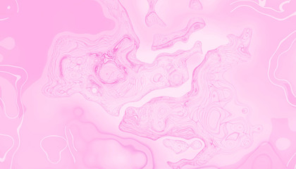 Abstraction from the beautiful red watercolor droplets and modern art presentation in an exotic and fascinating way on a Pink background / Illustration