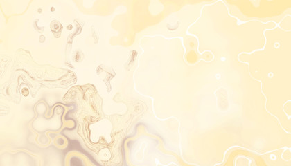 Abstraction from the beautiful yellow watercolor droplets and modern art presentation in an exotic and fascinating way on a yellow background / Illustration