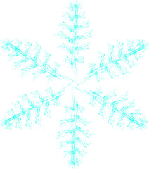 Snowflake Icon graphic.Winter snowflake sign. Air conditioning symbol. Colorful outline concept. 