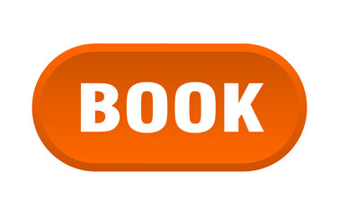 book button. book rounded orange sign. book