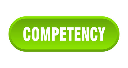 competency button. competency rounded green sign. competency