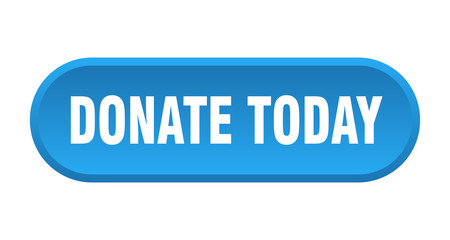 donate today button. donate today rounded blue sign. donate today