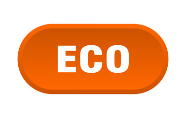 eco button. eco rounded orange sign. eco