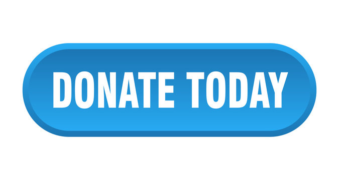 donate today button. donate today rounded blue sign. donate today