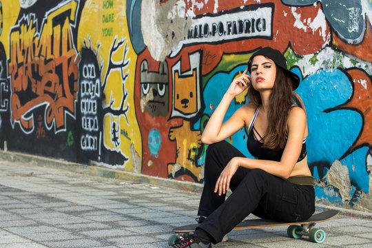 Young and pretty woman in casual clothes