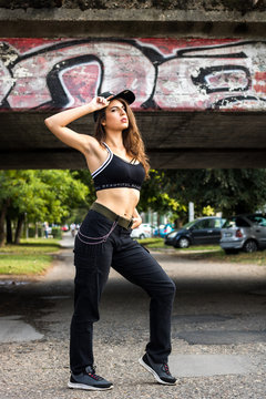 Young and pretty woman in casual clothes