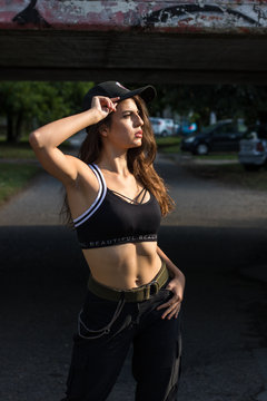 Young and pretty woman in casual clothes