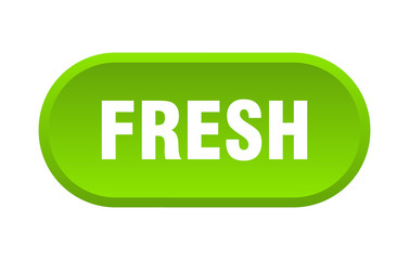 fresh button. fresh rounded green sign. fresh