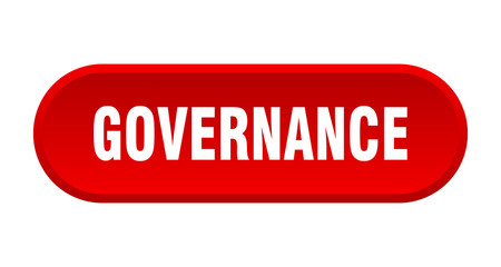 governance button. governance rounded red sign. governance