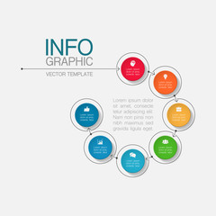 Vector iInfographic template for business, presentations, web design, 4 options.