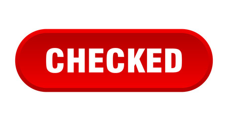 checked button. checked rounded red sign. checked