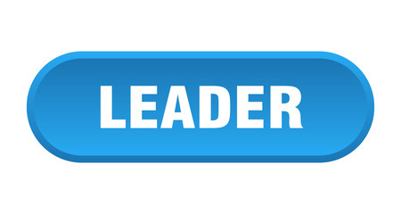 leader button. leader rounded blue sign. leader