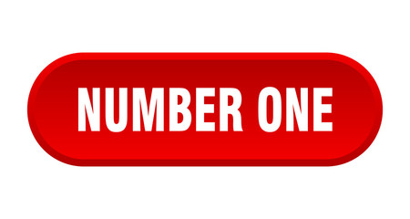 number one button. number one rounded red sign. number one