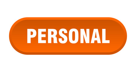 personal button. personal rounded orange sign. personal