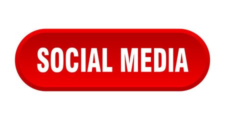 social media button. social media rounded red sign. social media