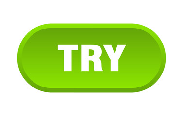 try button. try rounded green sign. try