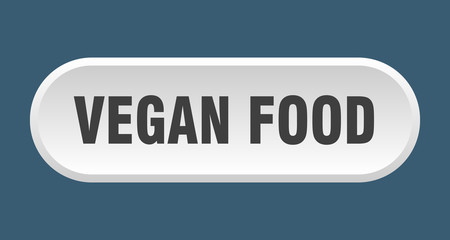 vegan food button. vegan food rounded white sign. vegan food