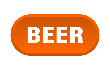 beer button. beer rounded orange sign. beer