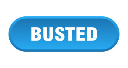 busted button. busted rounded blue sign. busted