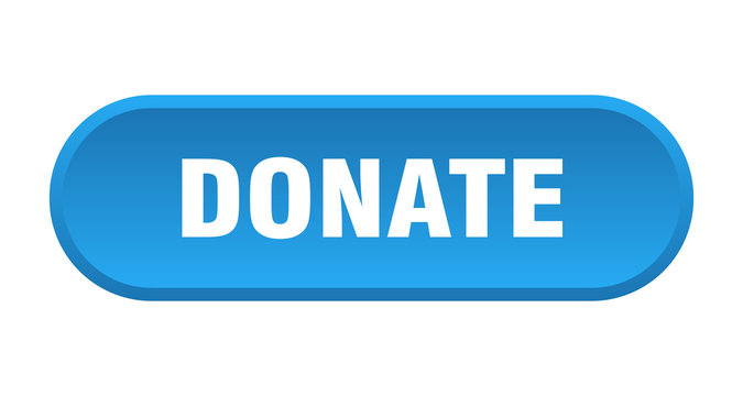 donate button. donate rounded blue sign. donate
