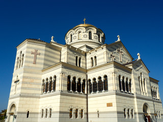 Fototapeta na wymiar Vladimir Cathedral in Tauric Chersonesos. Sevastopol. Republic of Crimea.