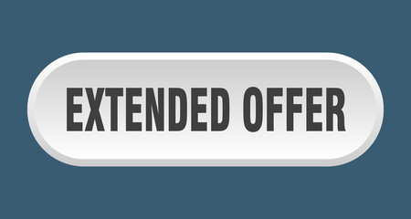 extended offer button. extended offer rounded white sign. extended offer