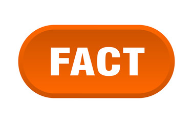 fact button. fact rounded orange sign. fact