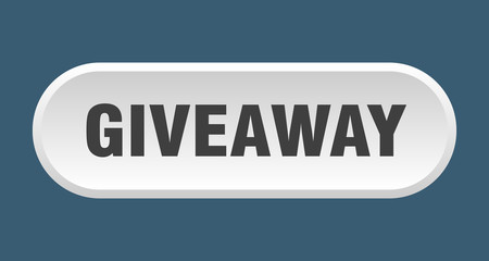giveaway button. giveaway rounded white sign. giveaway