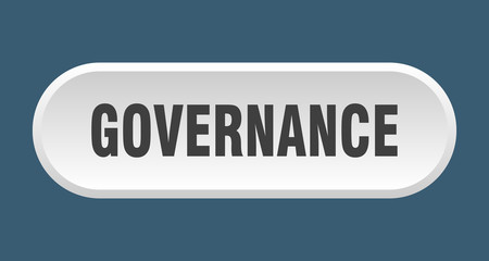 governance button. governance rounded white sign. governance