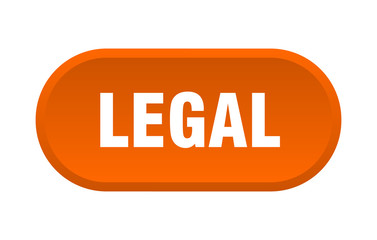 legal button. legal rounded orange sign. legal