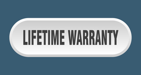 lifetime warranty button. lifetime warranty rounded white sign. lifetime warranty