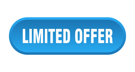 limited offer button. limited offer rounded blue sign. limited offer