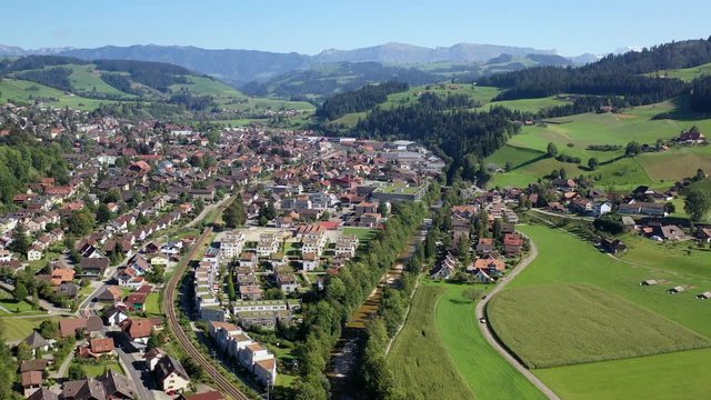 Langnau von oben gesehen