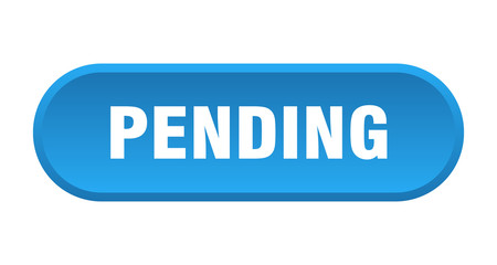 pending button. pending rounded blue sign. pending
