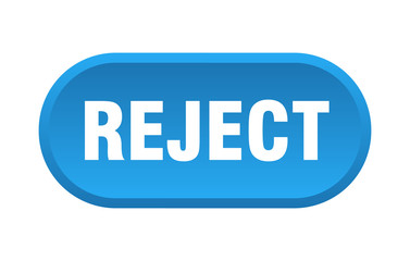 reject button. reject rounded blue sign. reject