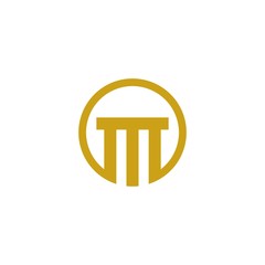 Pillar Logo Template. Column Vector illustration