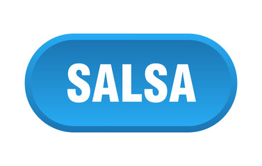 salsa button. salsa rounded blue sign. salsa