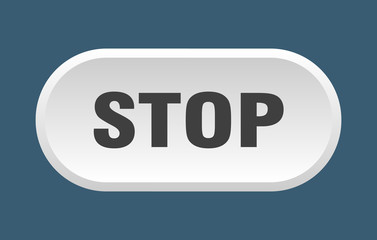 stop button. stop rounded white sign. stop