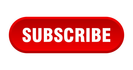 subscribe button. subscribe rounded red sign. subscribe