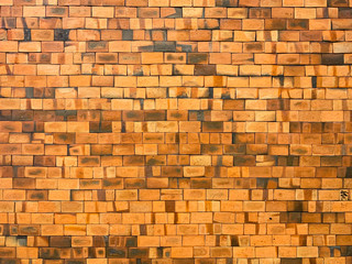 Texture of old Orange wall large background