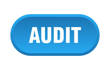 audit button. audit rounded blue sign. audit